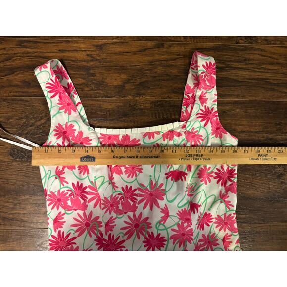 Lilly Pulitzer Womens Dress Size 4 White Pink Floral Mini Summer Coastal Preppy - Picture 3 of 7